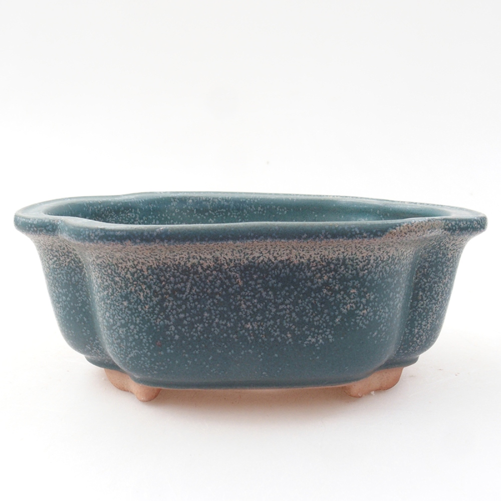 Keramik-Bonsaischale 13,5 x 10 x 5 cm, Farbe blau