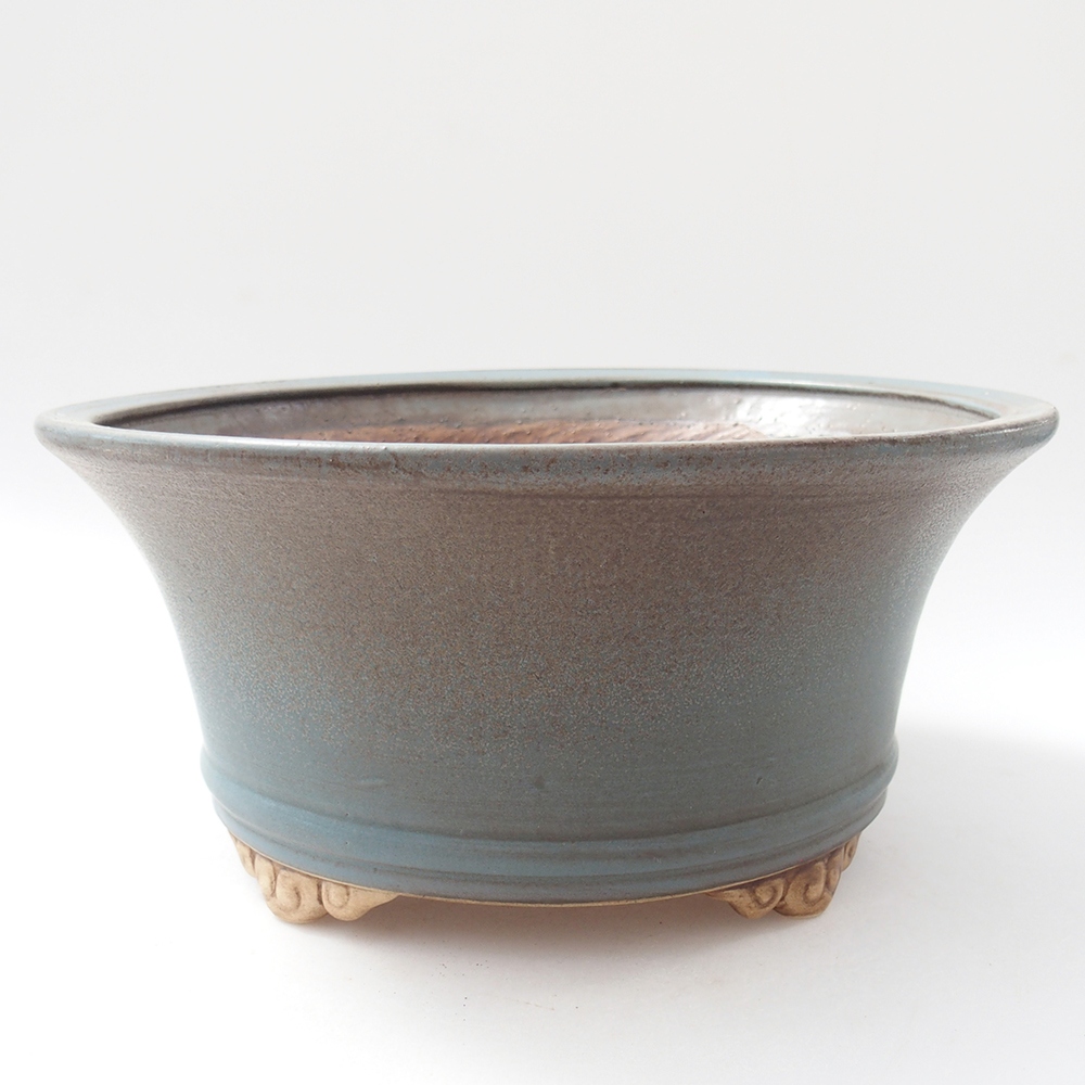 Bonsaischale aus Keramik 24 x 24 x 11,5 cm, Farbe blau