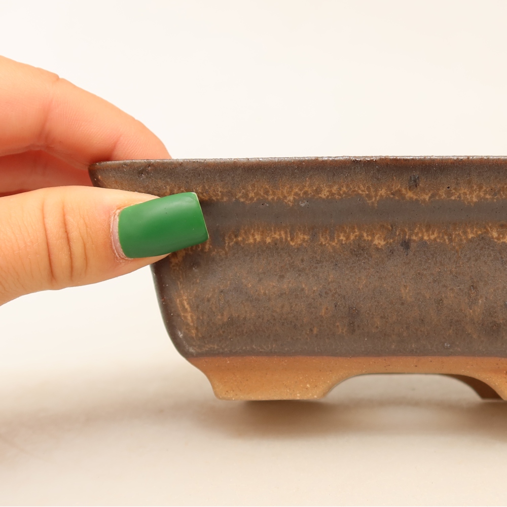 Keramikschale  14,5 x 10 x 5 cm, Farbe: braun