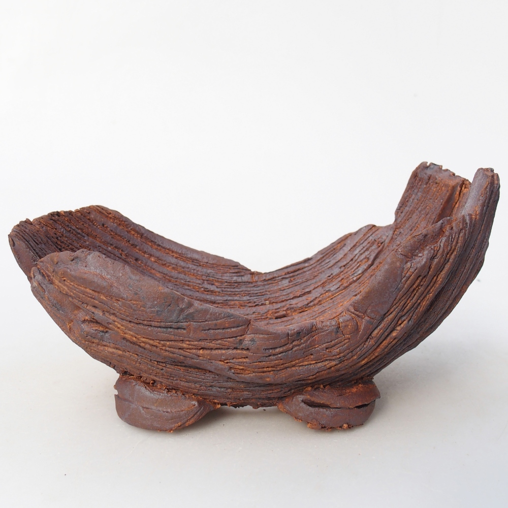 Keramikschale 16 x 10,5 x 8,5 cm , Farbe braun