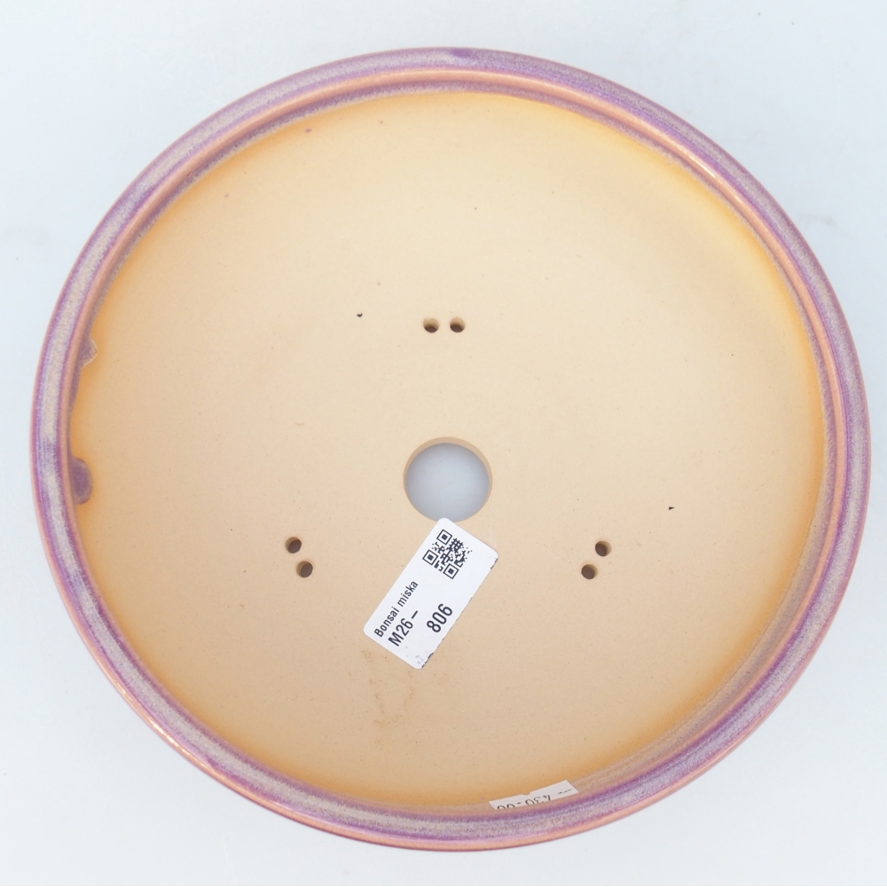 Bonsaischale aus Keramik 20,5 x 20,5 x 6,5 cm, Farbe lila