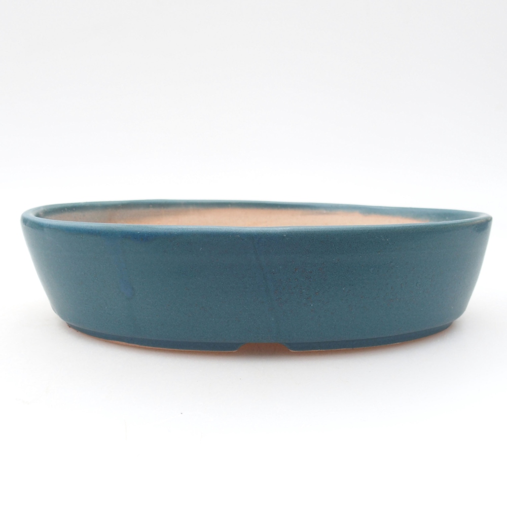 Keramik-Bonsaischale  18,5 x 13,5 x 4,5 cm, Farbe blau