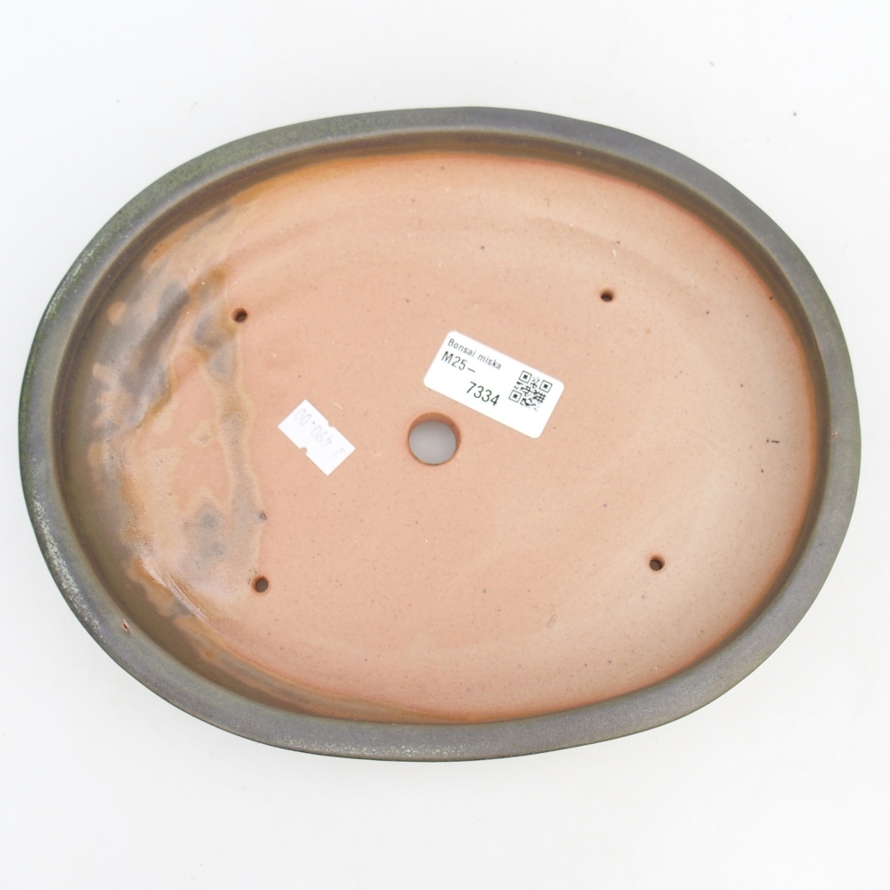 Bonsaischale aus Keramik 24 x 20 x 4 cm, grün