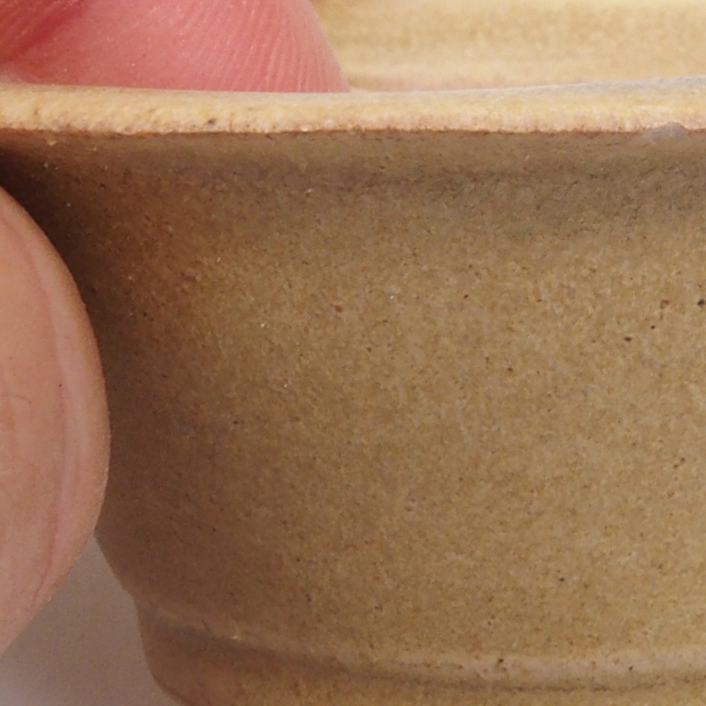 Mini-Bonsaischale 7 x 7 x 2,5  cm, Farbe braun