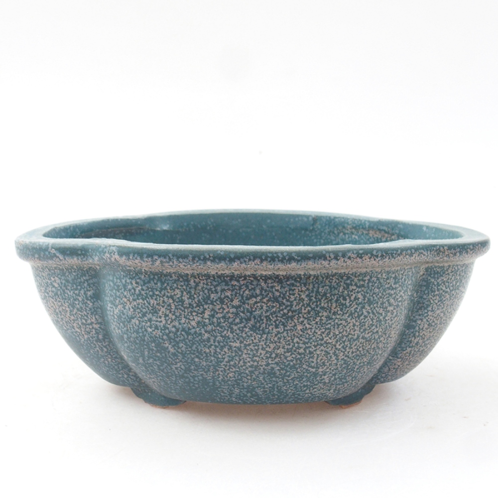 Keramik-Bonsaischale 12,5 x 10 x 4,5 cm, Farbe blau