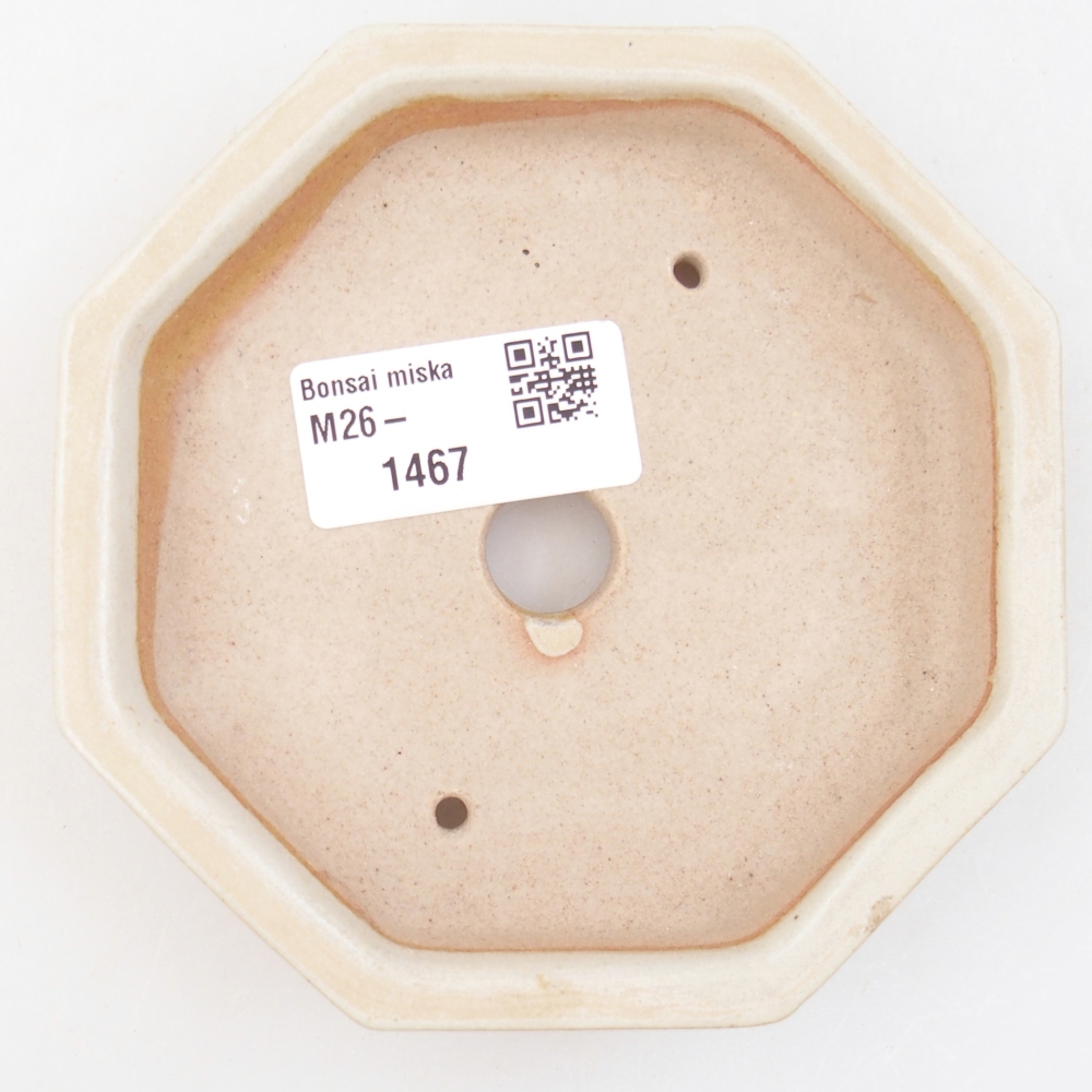 Bonsaischale aus Keramik 11,5 x 11,5 x 2 cm, Farbe beige