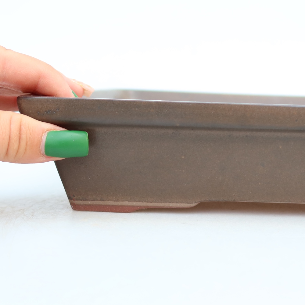 Keramikschale  26 x 20 x 5 cm, Farbe: braun