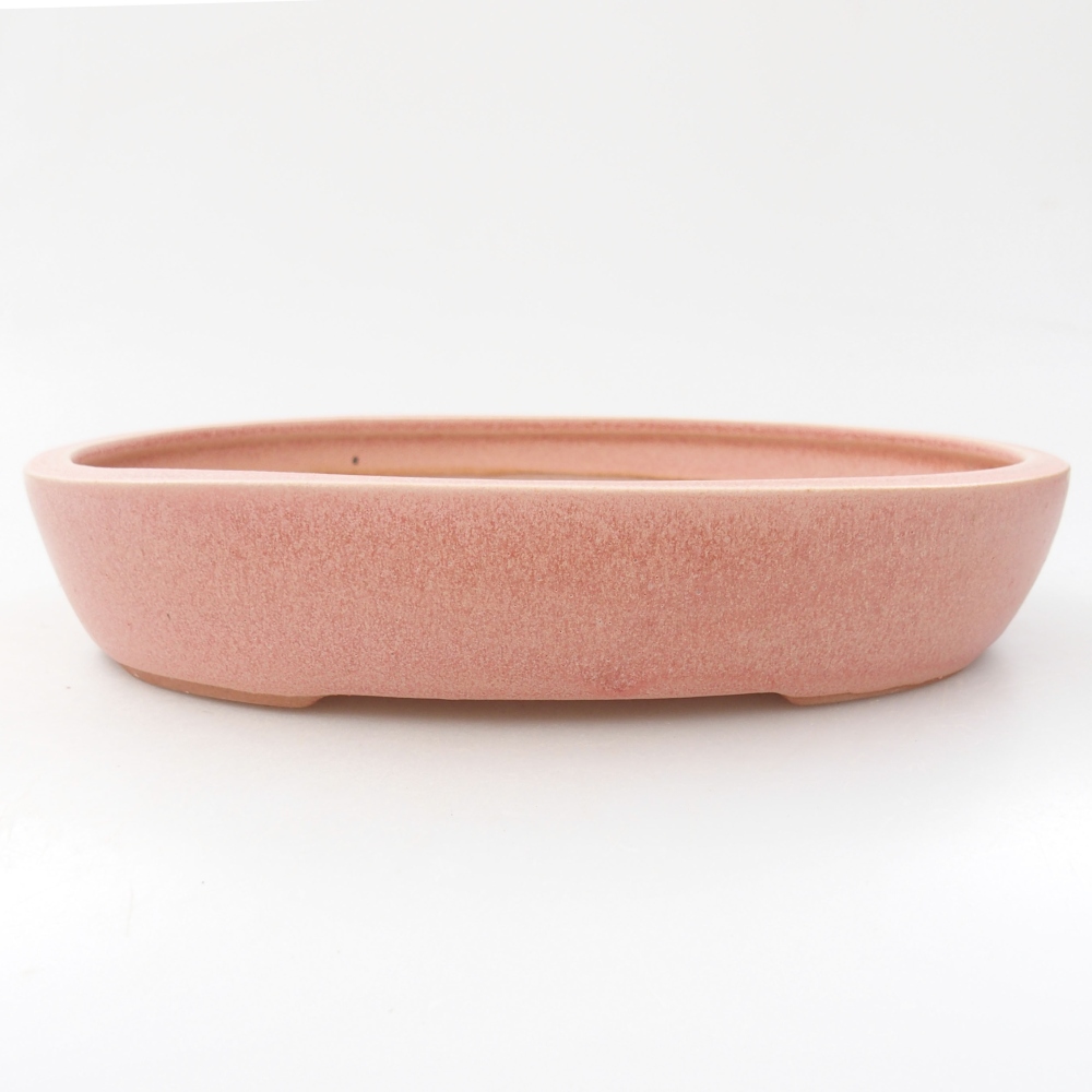 Keramik-Bonsaischale 22 x 16,5 x 4 cm, Farbe rosa