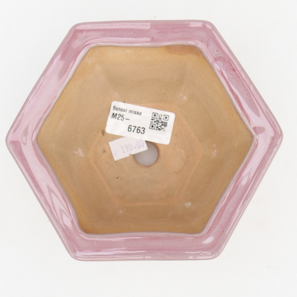 Bonsaischale aus Keramik 13 x 11,5 x 8 cm, rosa