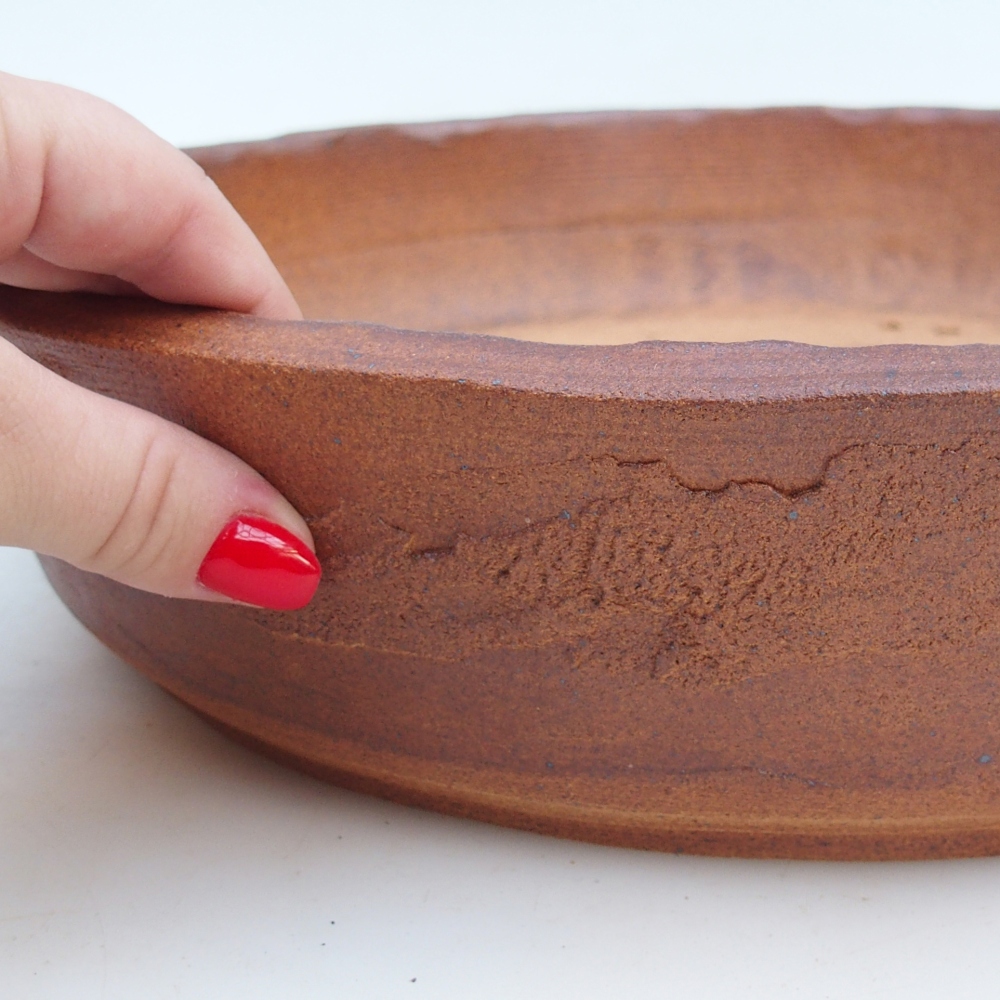 Bonsaischale 34 x 34 x 7,5 cm , Farbe braun