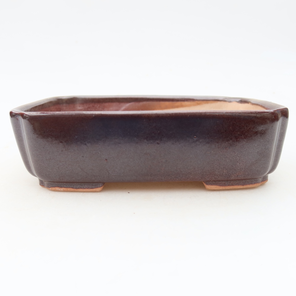 Bonsaischale aus Keramik 15 x 12,5 x 4,5 cm, braun