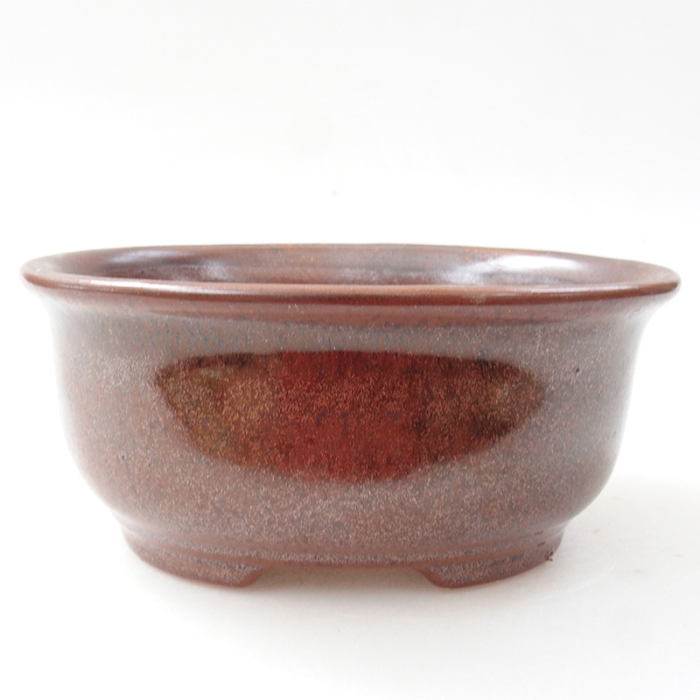 Keramik-Bonsaischale 12 x 10 x 5,5 cm, Farbe braun