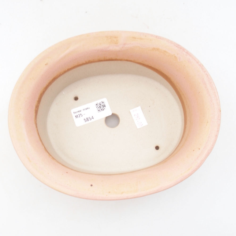 Keramik-Bonsaischale 19,5 x 16 x 6,5 cm, Farbe rosa