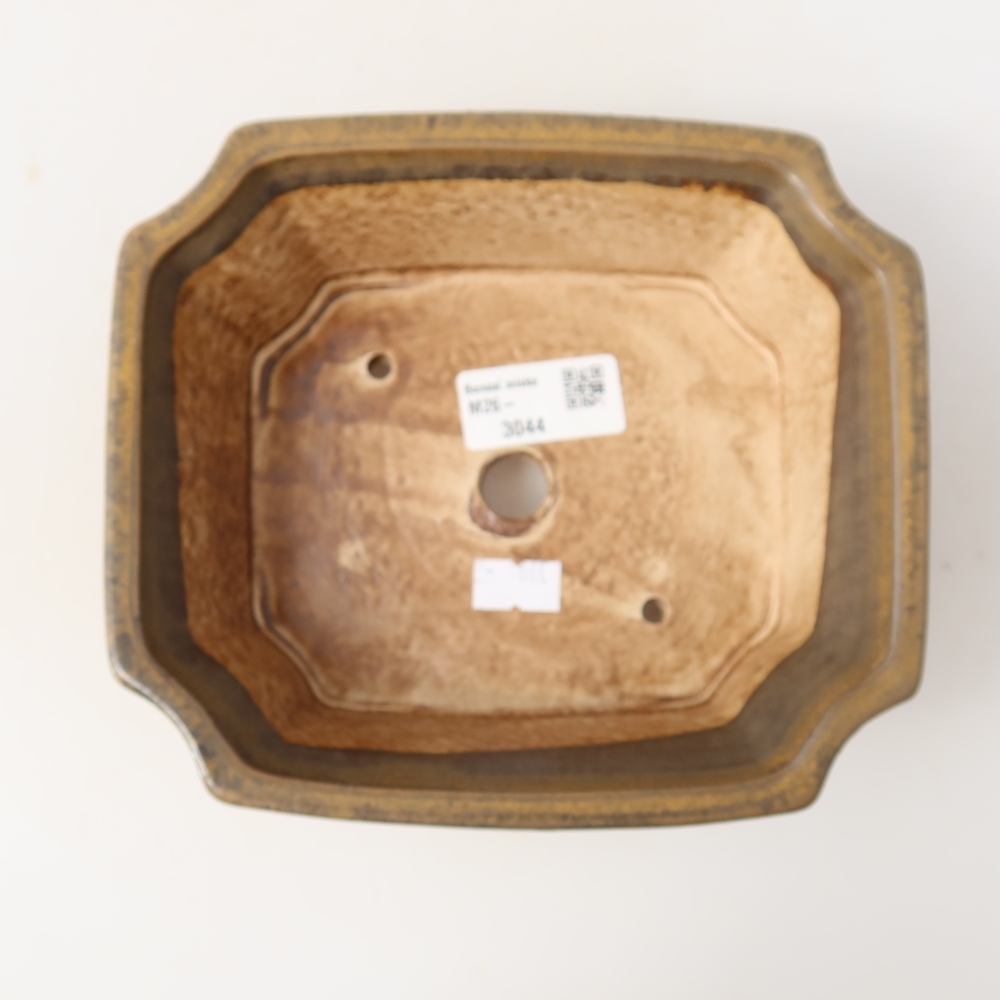 Keramik-Bonsai-Schale 18 x 15,5 x 6 cm, Farbe: braun
