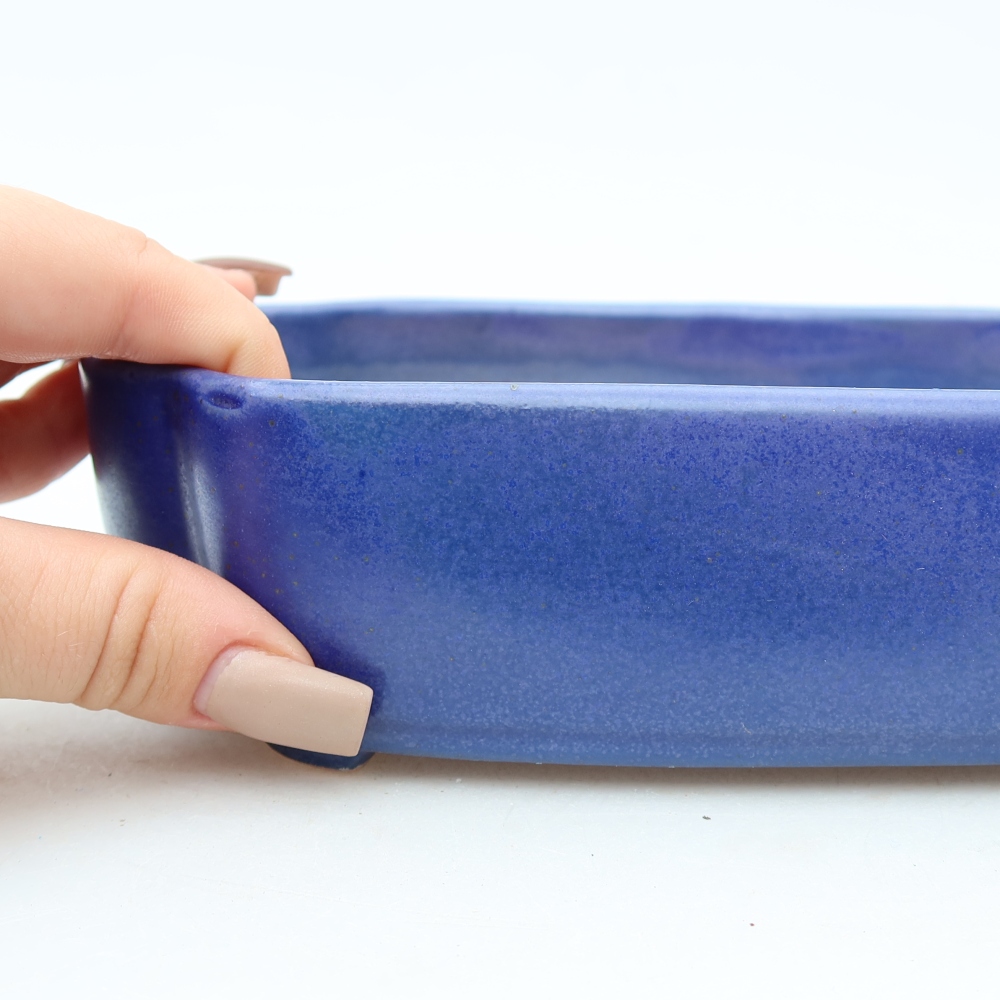 Keramik-Bonsai-Schale 18,5 x 13 x 5 cm, Farbe: Blau