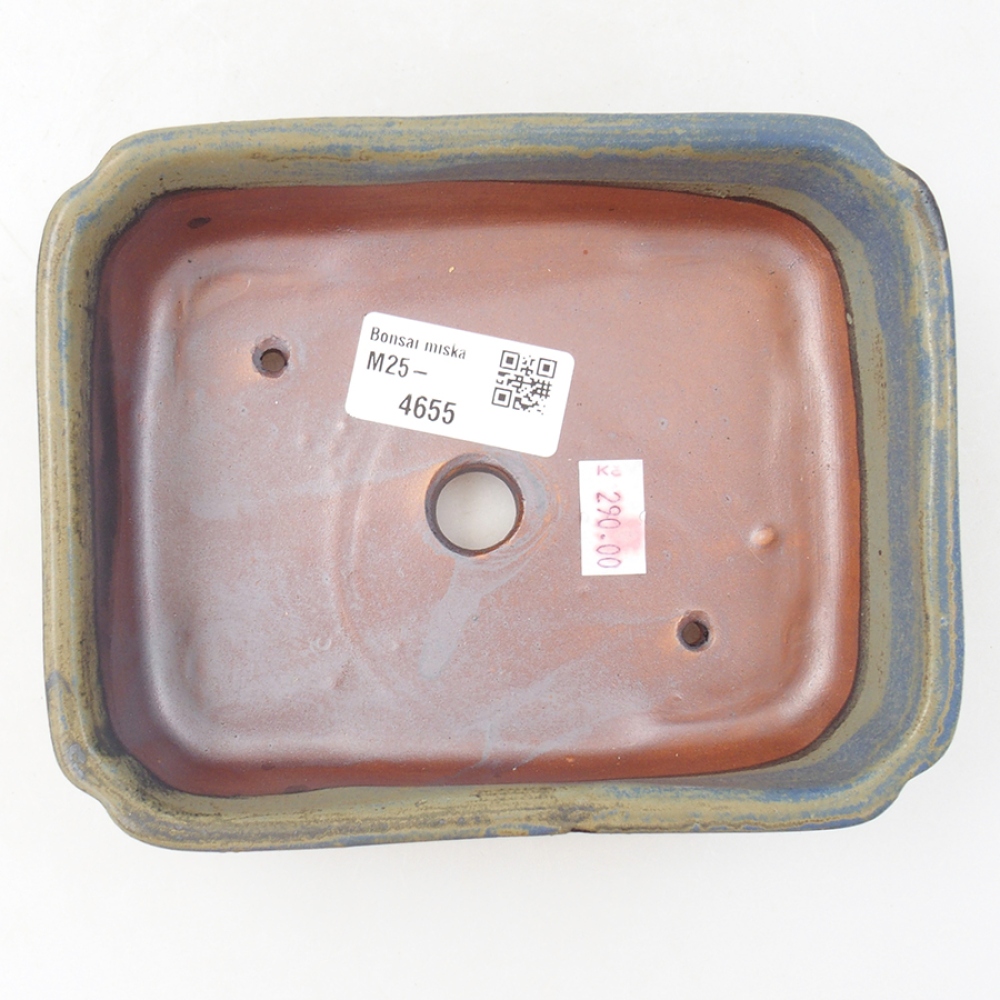 Keramik-Bonsaischale 15 x 12 x 4 cm, Farbe blau