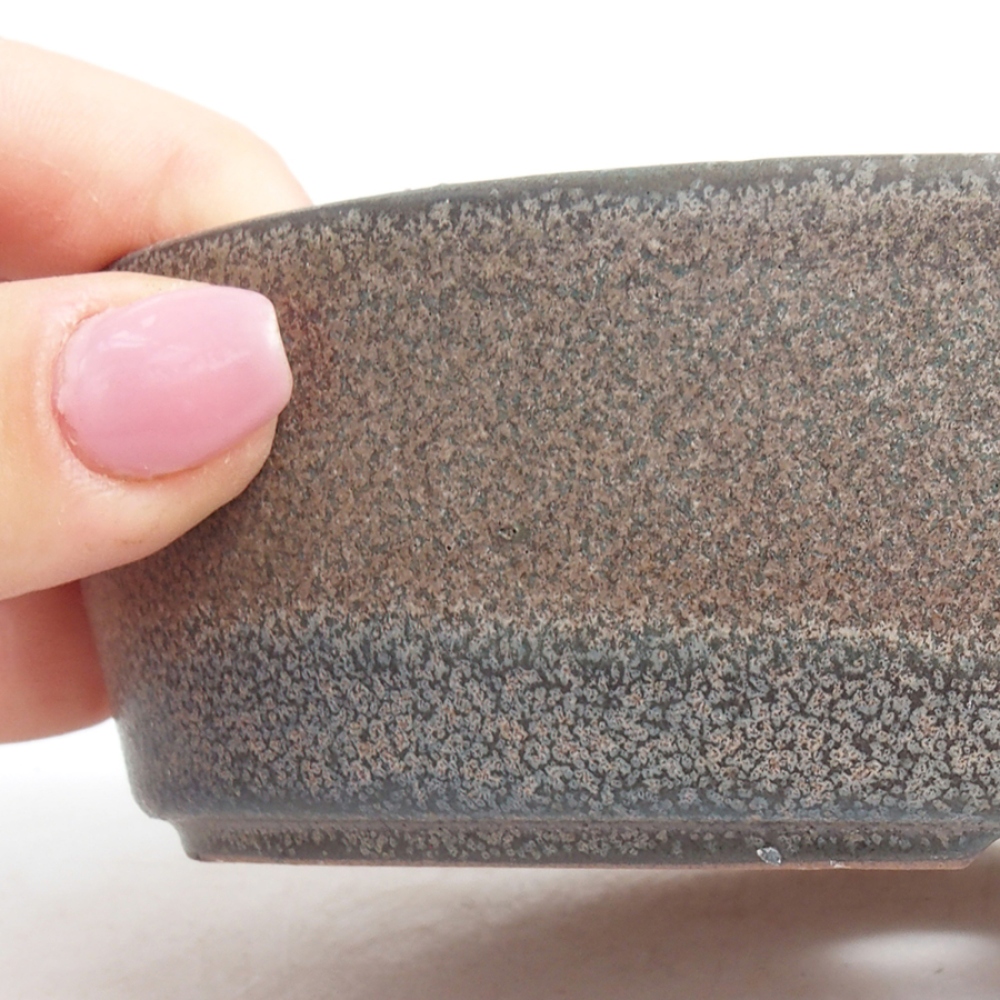 Keramik-Bonsaischale 16,5 x 11 x 4 cm, Farbe grau
