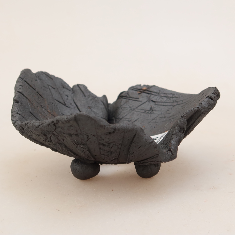 Keramikschale  9 x 9 x 5 cm, metallfarben