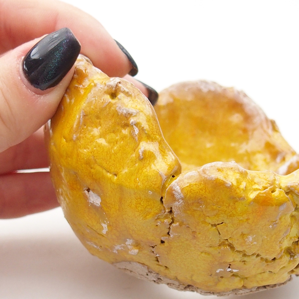 Keramikschale 9 x 9 x 6 cm , gelb