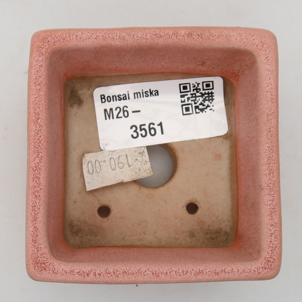 Keramik-Bonsai-Schale 7 x 7 x 3,5 cm, Farbe: Rosa