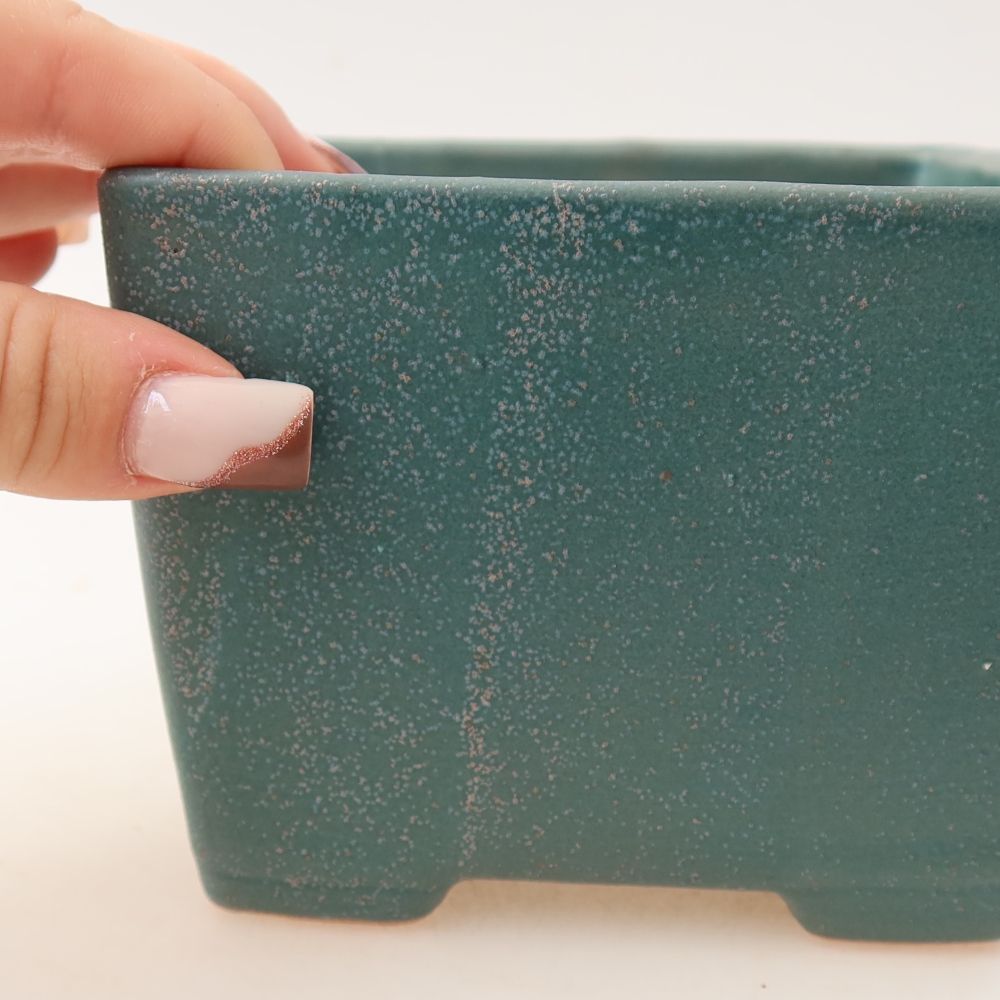 Keramik-Bonsai-Schale 11,5 x 11,5 x 9 cm, Farbe: Blau