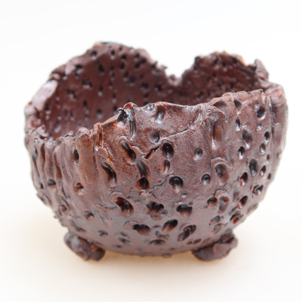 Keramikschale  9,5 x 8,5 x 8 cm, metallfarben