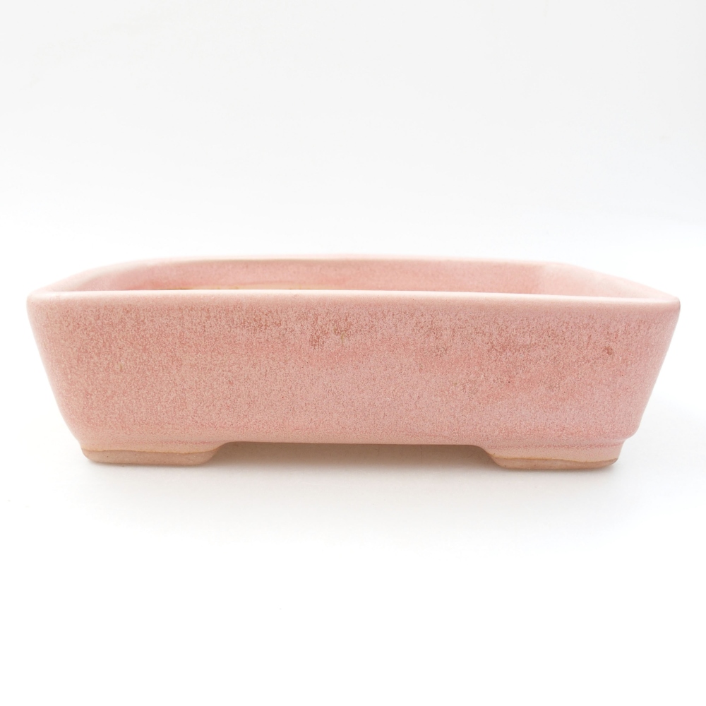 Keramik-Bonsaischale 18 x 13 x 5 cm, Farbe rosa