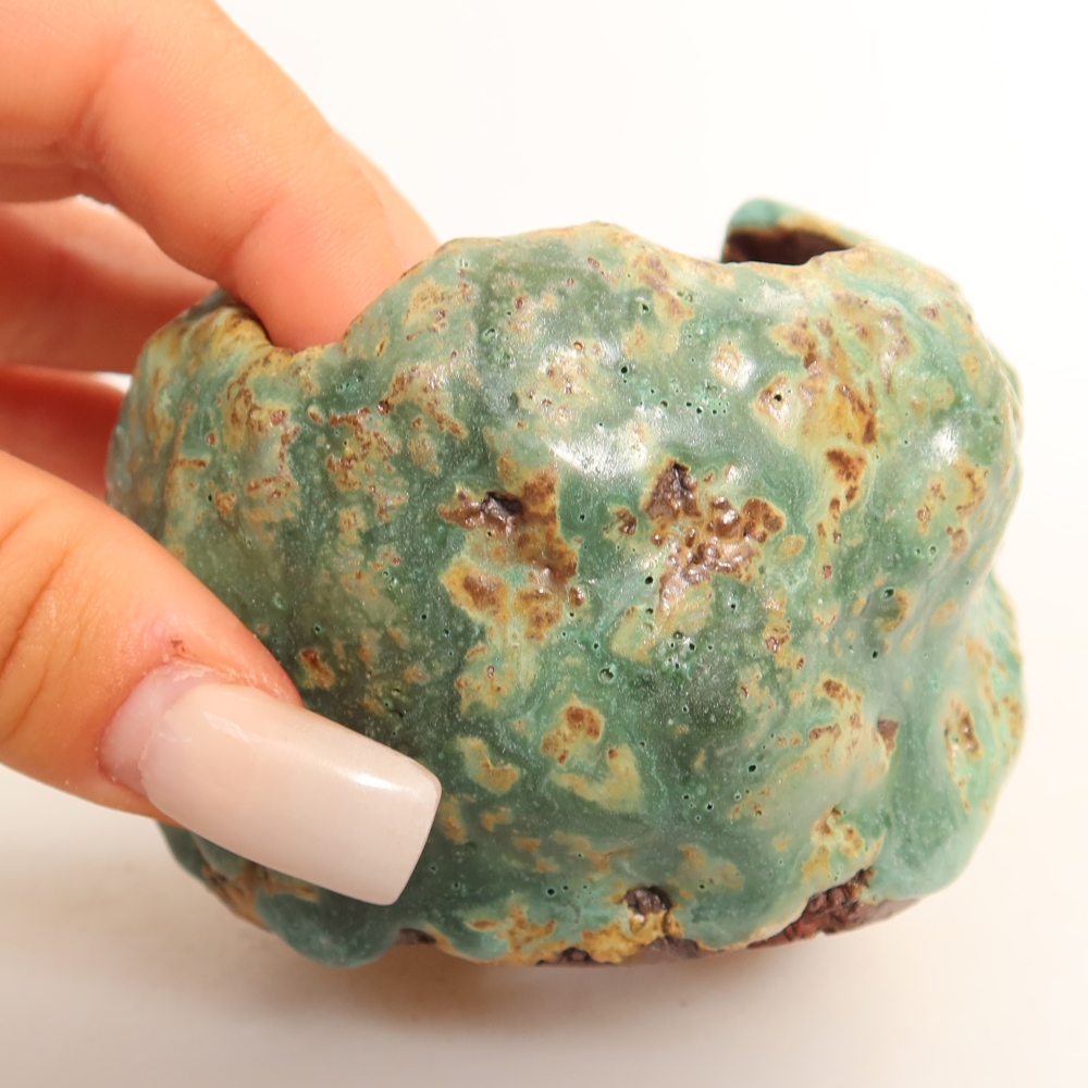 Keramikschale  7 x 7 x 6 cm, Farbe: grün