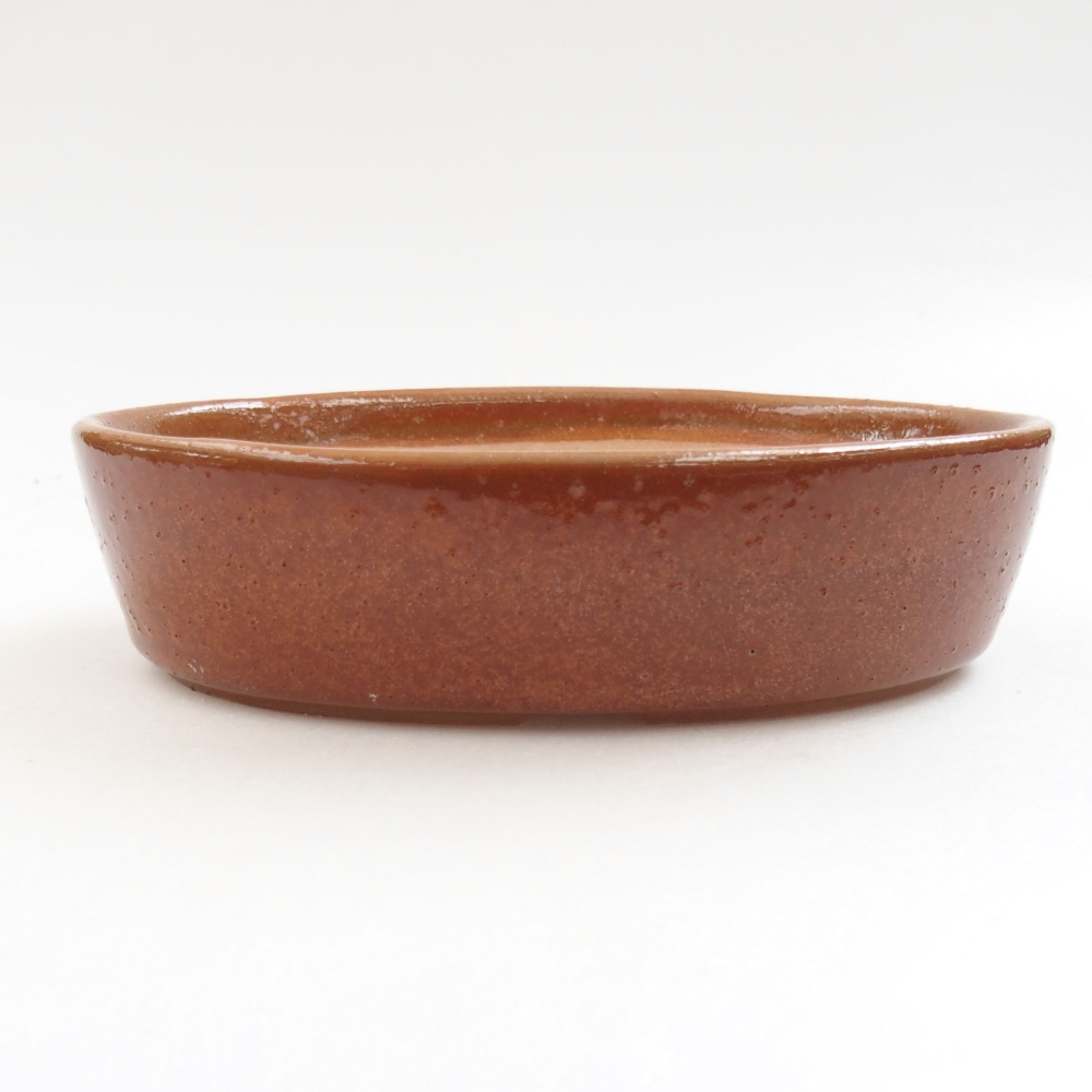Keramik-Bonsaischale 16,5 x 11,5 x 4 cm, Farbe braun