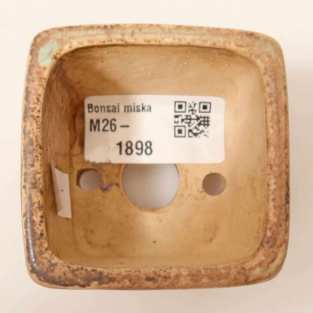 Bonsaischale aus Keramik 6 x 6 x 4,5 cm, grün