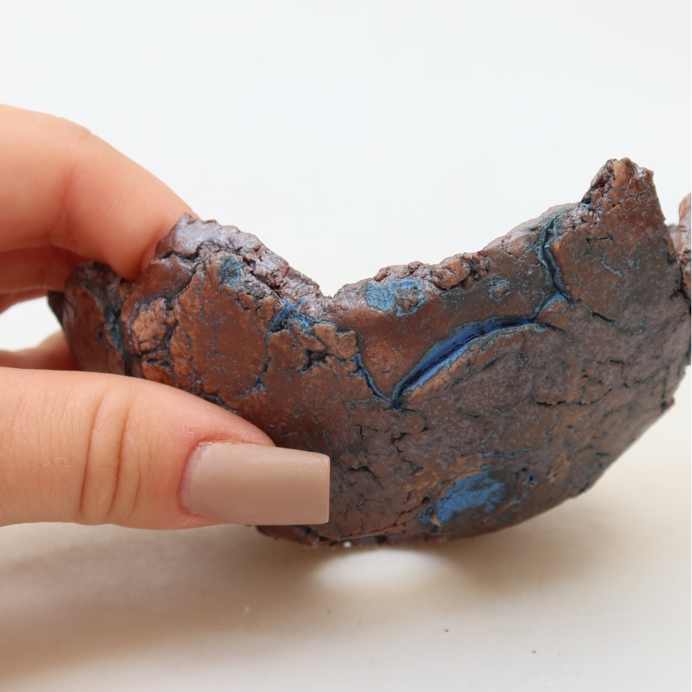 Keramikschale 11,5 x 10 x 5,5 cm, Farbe: Blau