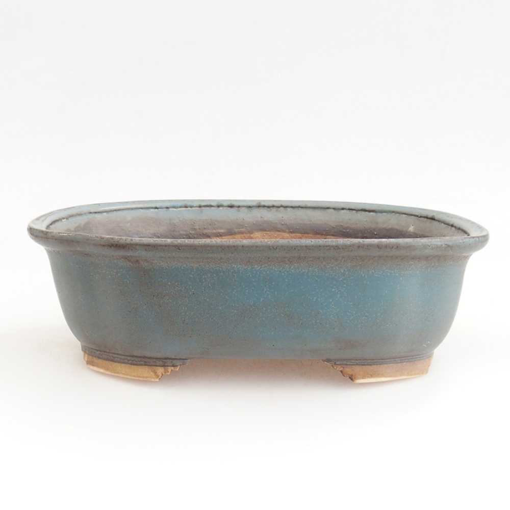 Bonsaischale aus Keramik 25 x 20,5 x 7 cm, Farbe blau