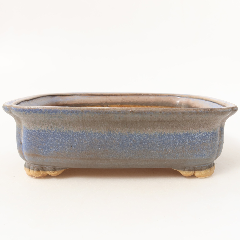 Keramik-Bonsai-Schale 19,5 x 17 x 6 cm, Farbe: Blau