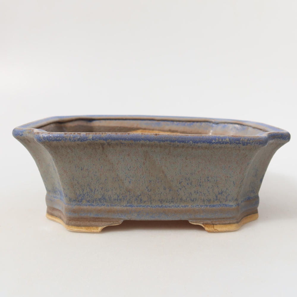 Bonsai-Schale aus Keramik, 18 x 15 x 6 cm, Farbe: Blau
