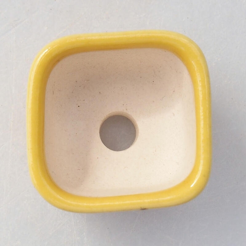 Mini-Bonsaischale 2,5 x 2,5 x 1,5 cm, Farbe gelb