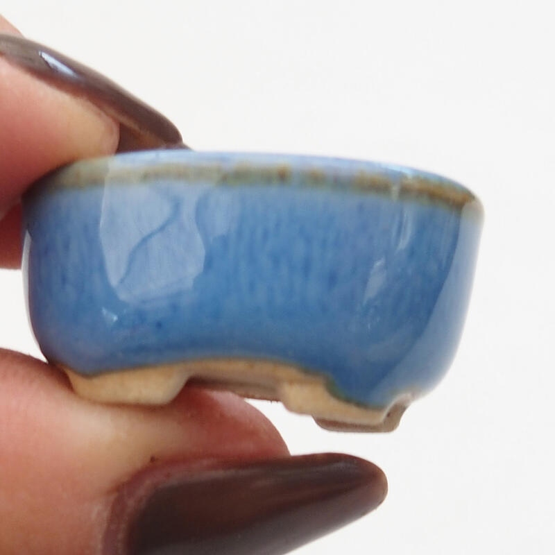 Mini-Bonsaischale 2,5 x 2 x 1,5 cm, Farbe blau