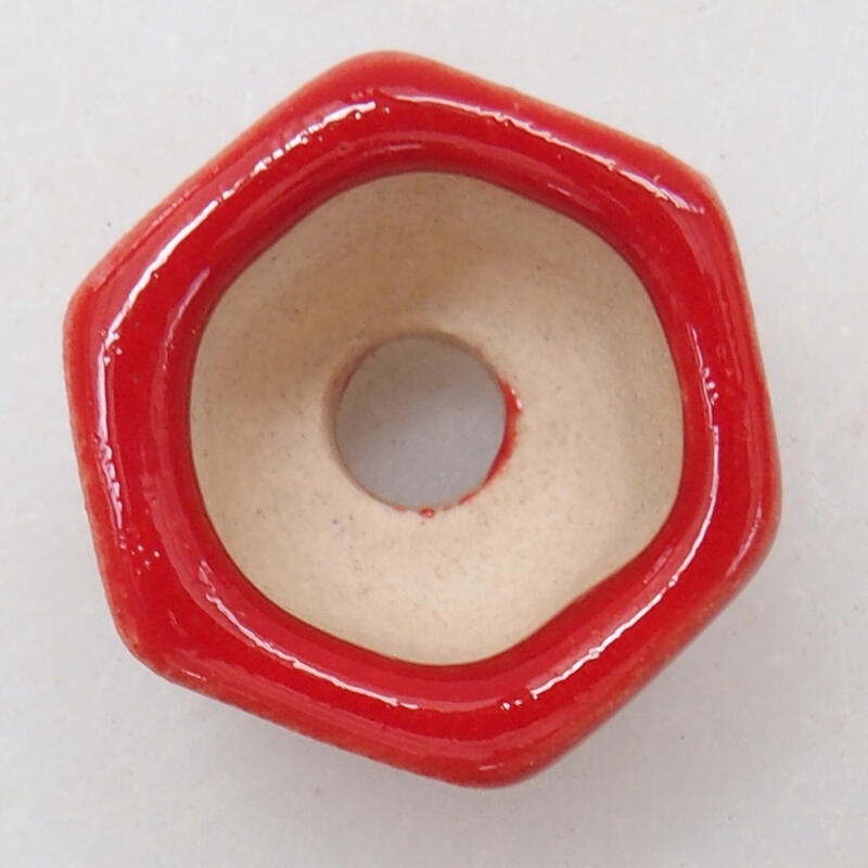 Mini-Bonsaischale 2 x 2 x 1,5 cm, Farbe rot