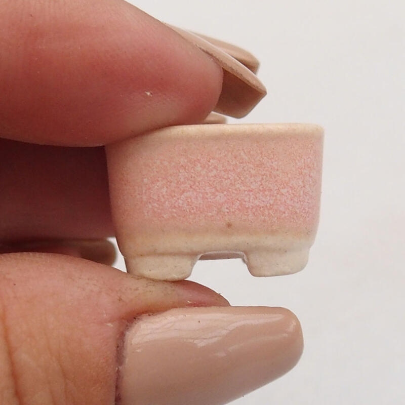 Mini-Bonsaischale 2 x 2 x 1,5 cm, Farbe rosa
