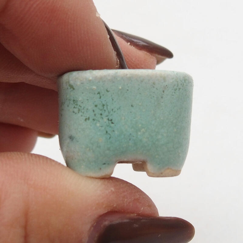 Mini-Bonsaischale 2 x 2 x 1,5 cm, Farbe grün