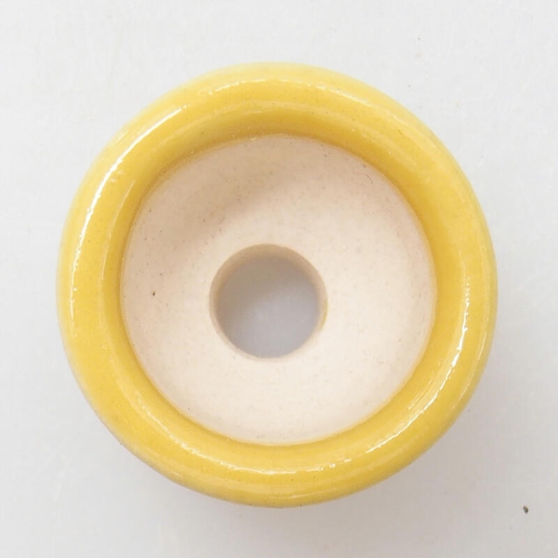Mini-Bonsaischale 2 x 2 x 1,5 cm, Farbe gelb