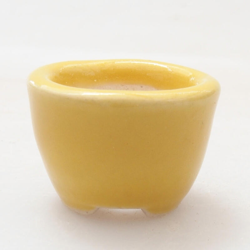 Mini-Bonsaischale 2 x 2 x 1,5 cm, Farbe gelb