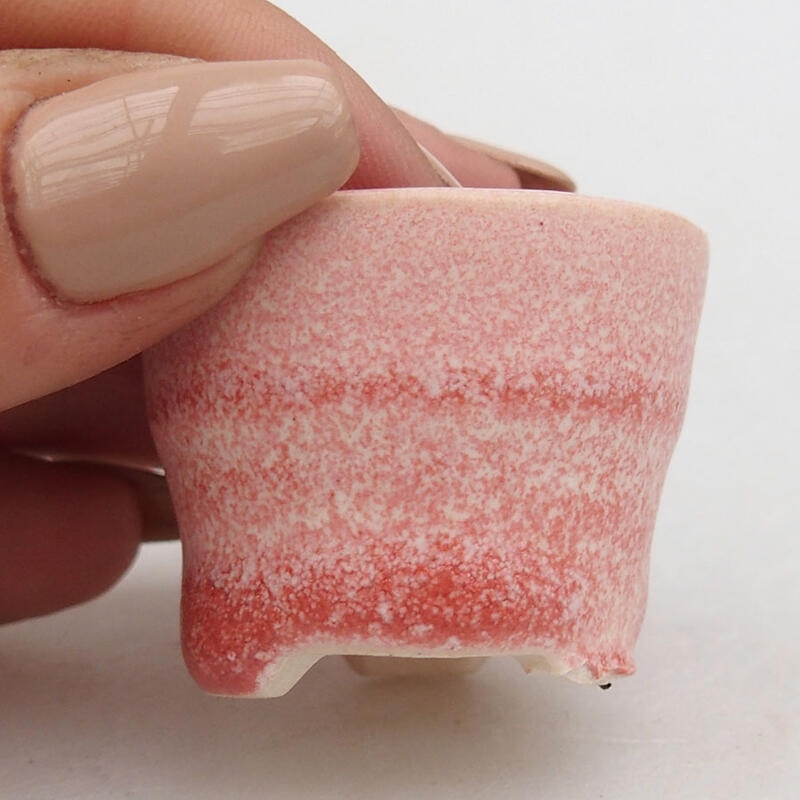 Mini-Bonsaischale 3,5 x 3,5 x 2,5 cm, Farbe rosa