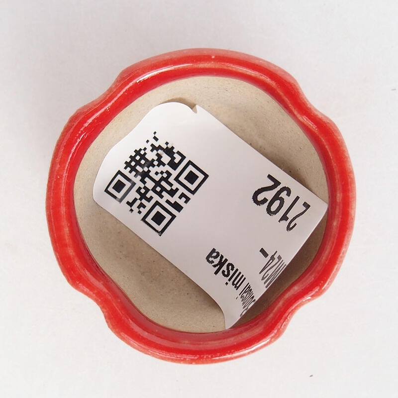 Mini-Bonsaischale 3,5 x 3,5 x 2 cm, Farbe Rot