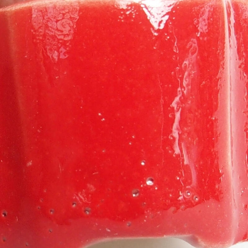 Mini-Bonsaischale 3,5 x 3,5 x 2 cm, Farbe Rot