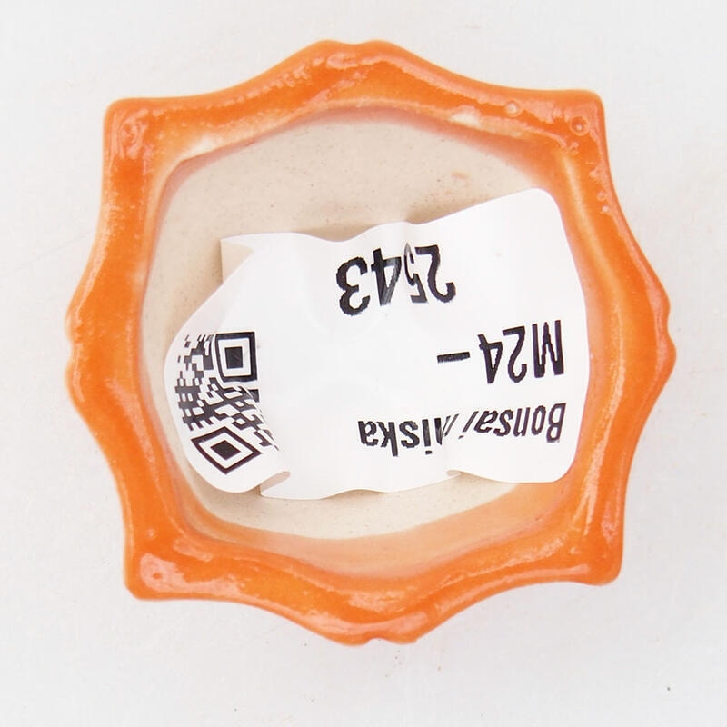 Mini-Bonsaischale 3,5 x 3,5 x 2 cm, Farbe Orange