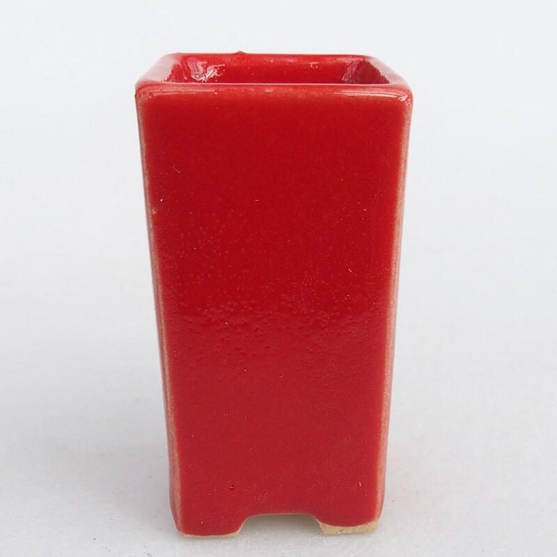 Mini-Bonsaischale 3 x 3 x 5,5 cm, Farbe Rot