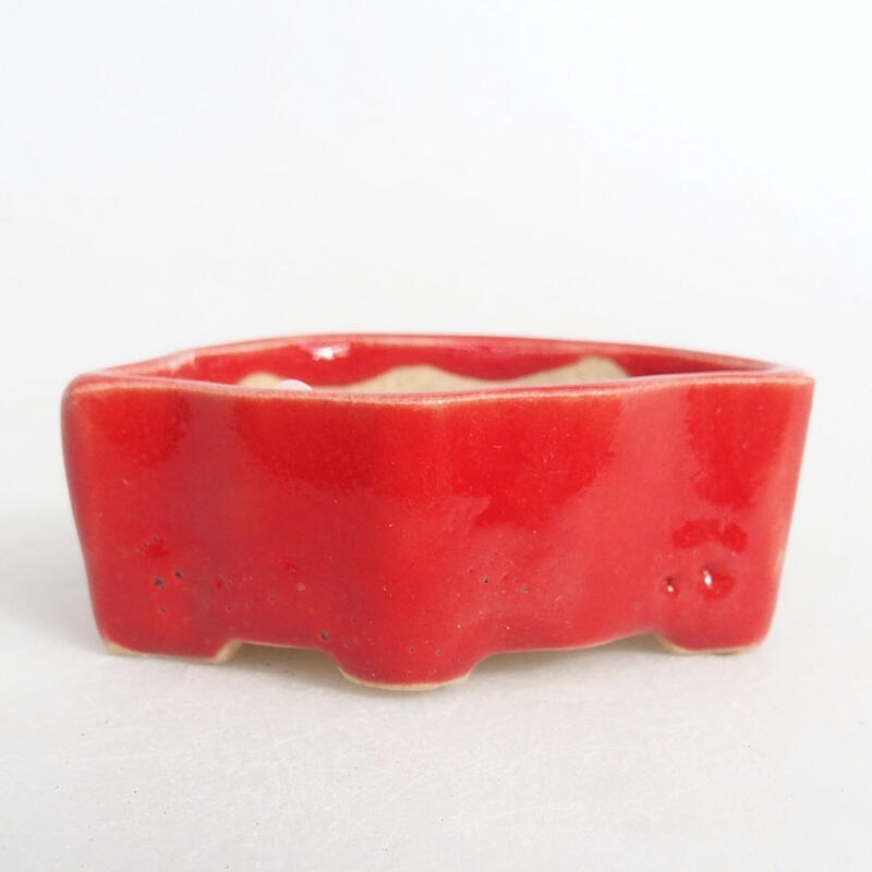 Mini-Bonsaischale 4,5 x 3 x 2 cm, Farbe Rot