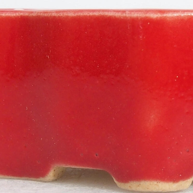 Mini-Bonsaischale 4,5 x 3 x 2 cm, Farbe Rot