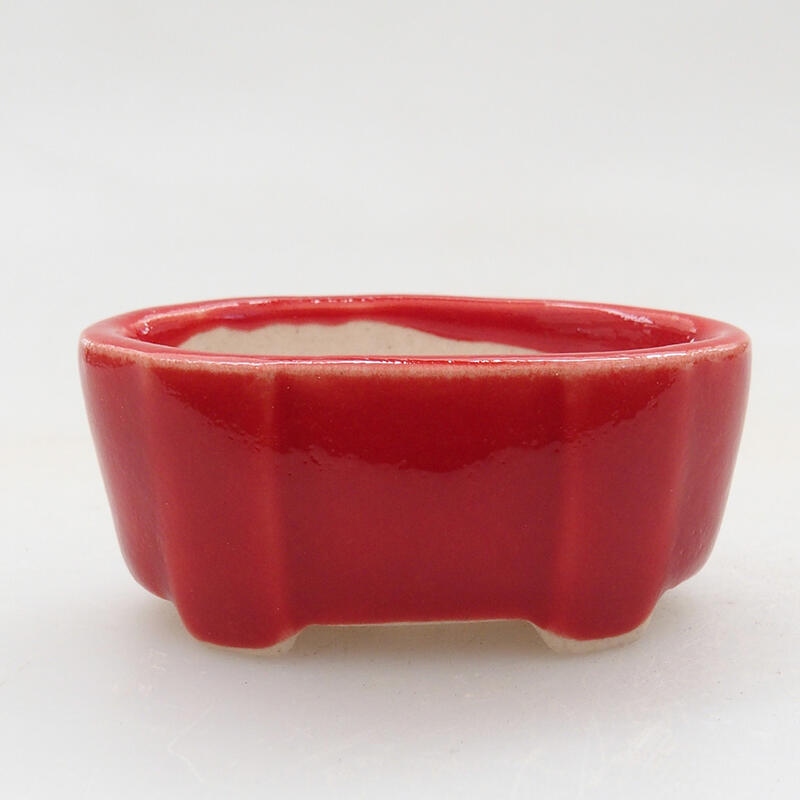 Mini-Bonsaischale 4,5 x 3 x 2 cm, Farbe Rot