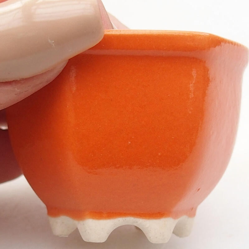 Mini-Bonsaischale 4,5 x 4 x 3 cm, Farbe Orange